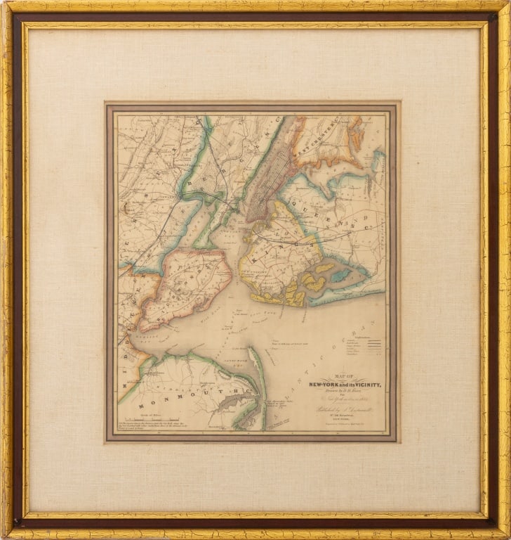 "New York and its Vicinity" Hand-Colored Engraving (1 of 5)
