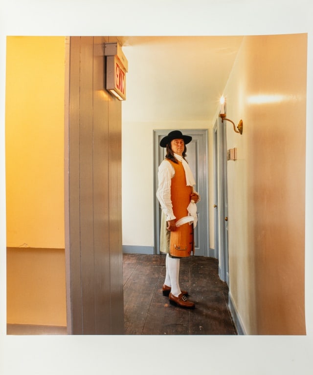 David Graham "Bud Burkhart...William Penn" C-Print: David Graham (American, XX), "Bud Burkhart as William Penn at the Three Arches, Levittown, PA", Chromogenic Print in Colors, 1993, titled to reverse lower left, numbered edition "12/125" to center, si