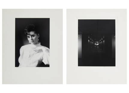 Joseph Reed Petticrew Silver Prints, 2: Joseph Reed Petticrew (XX-XXI), Two Gelatin Silver Prints, comprising: "Stephanie Ritchie", 1986, signed in pencil and dated lower right, titled lower left, and interior hallway, 1985, signed in penci
