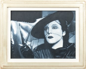 Charles Edwards Portrait of Zarah Leander Oil