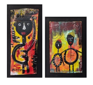 Pablo Morganti Abstract Figure Acrylic on Board, 2