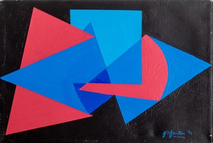 John Murray Barton Abstraction Oil on Canvas