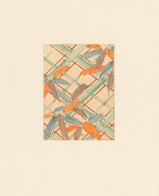 Japanese Bamboo Woodblock Print, ca. 1898