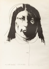 Leonard Baskin "Sharp Nose Arapaho" Lithograph