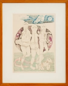 Washington Ledesma Nude Figures Etching, 1977