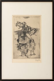 Johnny Friedlaender "Les Chevres" Etching, 1963