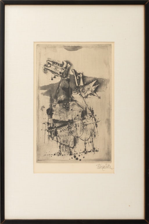 Masuo Ikeda ( 1934 1997) Etching Circa 1955