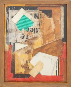 Uri Shulevitz Abstract Mixed Media Collage