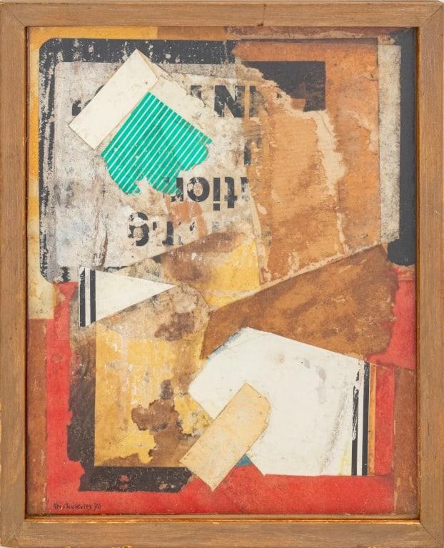 Uri Shulevitz Abstract Mixed Media Collage (1 of 7)