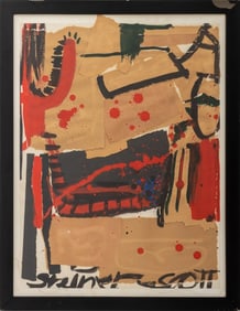 Contemporary School Abstract Mixed Media Collage