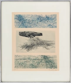 Gabor Peterdi "The Sea Shines" Etching, 1966