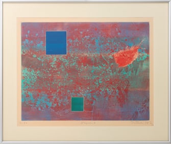 Gabor Peterdi "Napoli" Etching, 1973