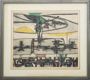 Gabor Peterdi "Spawning III" Etching, 1970