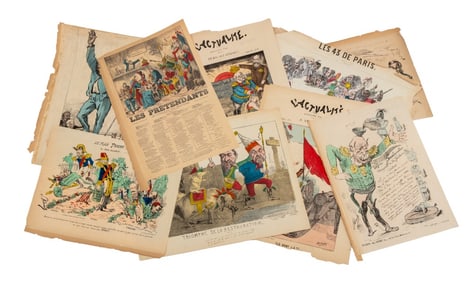 French Political Cartoon Lithographs, 25