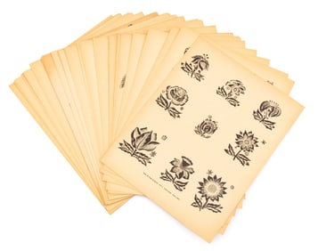 Textile and Ornamentation Plate Lithographs, 50