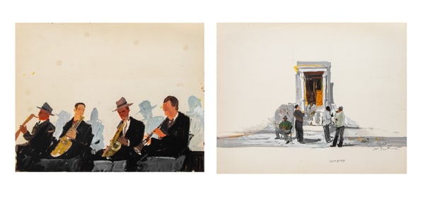 Michael Paraskevas Figural Compositions Acrylic, 2