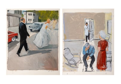 Michael Paraskevas Figural Compositions Acrylic, 2