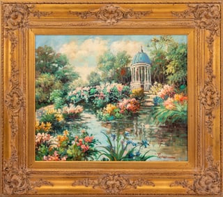 Torez Impressionistic Pavillion Oil on Canvas