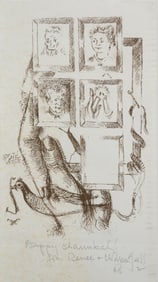 Chaim Gross Surrealist Composition Lithograph
