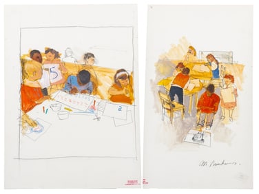 Michael Paraskevas Classroom Studies Acrylic, 2