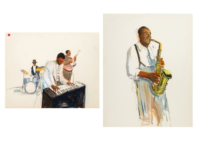 Michael Paraskevas Concert Scenes Mixed Media, 2