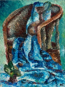 Aline Carton Interior Scene Acrylic on Panel