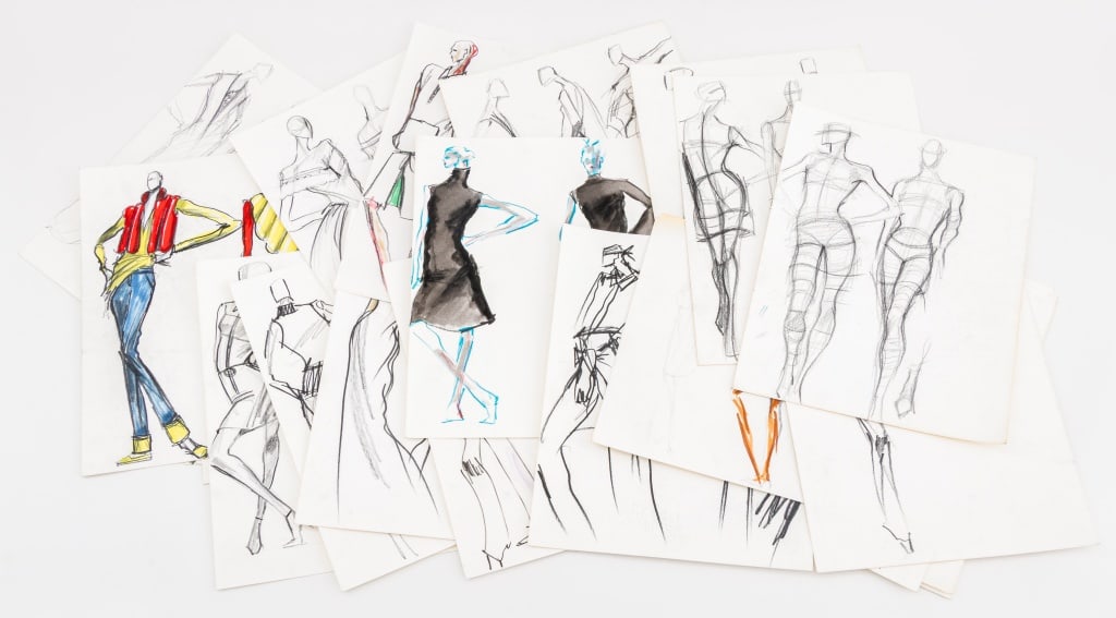 Morris Roy Fashion Design Sketches, 37 (1 of 6)