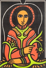 Flavio Tavares Woman in the Vines Serigraph, 1976