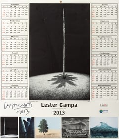 Lester Campa Signed 2013 Calendar Poster