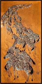 Robin Anderson Zebra Herd Silk Batik Print