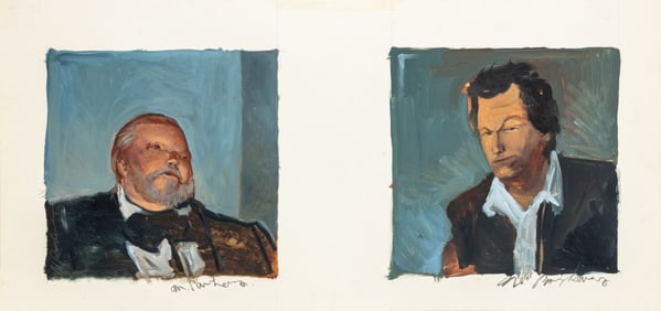 Michael Paraskevas Portraits of Two Men Acrylic