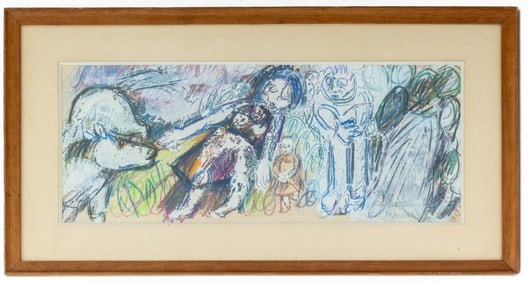David Messer Abstract Figural Group Mixed Media