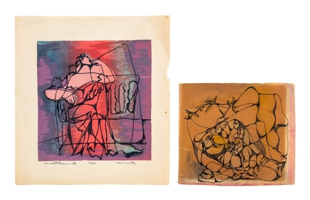 Henry Mark Abstract Figural Compositions, 2