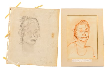 Kayo Lennar Portraits of Women Works on Paper, 2