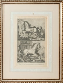 "Manege, Galop desuni du..." Engraving, ca. 1770