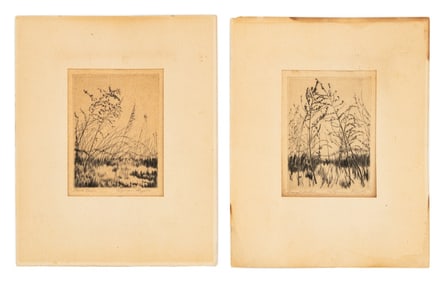 Lyman Byxbe "Weed Lace" & "Rural Gothic" Etchings