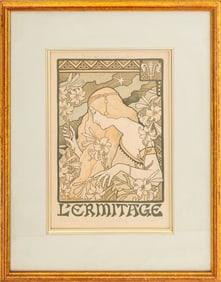 Paul Berthon "L'Ermitage" Lithograph
