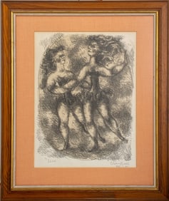 Chaim Gross Two Ballerinas Lithograph, 1966