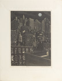 John Dorish "Blue Moon" Lithograph, 1994