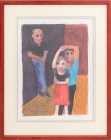 Amy Geller Dancing Figures Watercolor on Paper