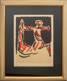 Marino Marini "Cavalier" Lithograph in Colors