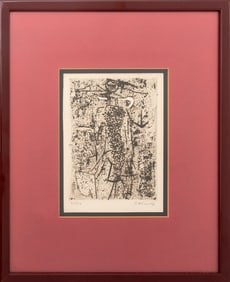 Jacques Herold "Abstract Figure" Etching, 1951