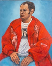 Penny Purpura Portrait of a New Yorker Oil