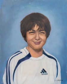 Penny Purpura Portrait of Young Boy Oil on Canvas