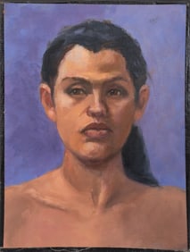 Penny Purpura Portrait of a Brunette Oil on Canvas