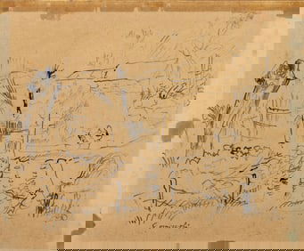 Giovanni Omiccioli House and Garden Ink on Paper