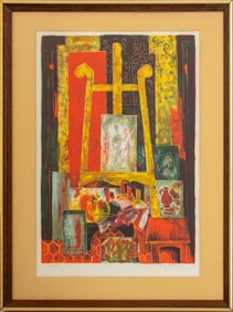 Toni Agostini Studio Scene Lithograph