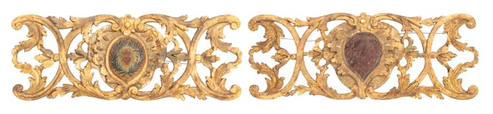 French Painted Giltwood Architectural Elements, 2