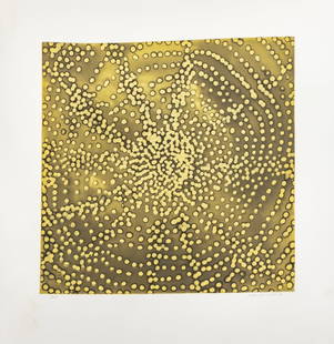 Ross Bleckner "Selection Sequence" Etching: Ross Bleckner (American, b. 1949), "Selection Sequence", Etching and Aquatint in Colors, 2002, marked "TPA" lower left, signed in pencil and dated lower right, unframed. Image: 26.75" H x 26.5" W; she