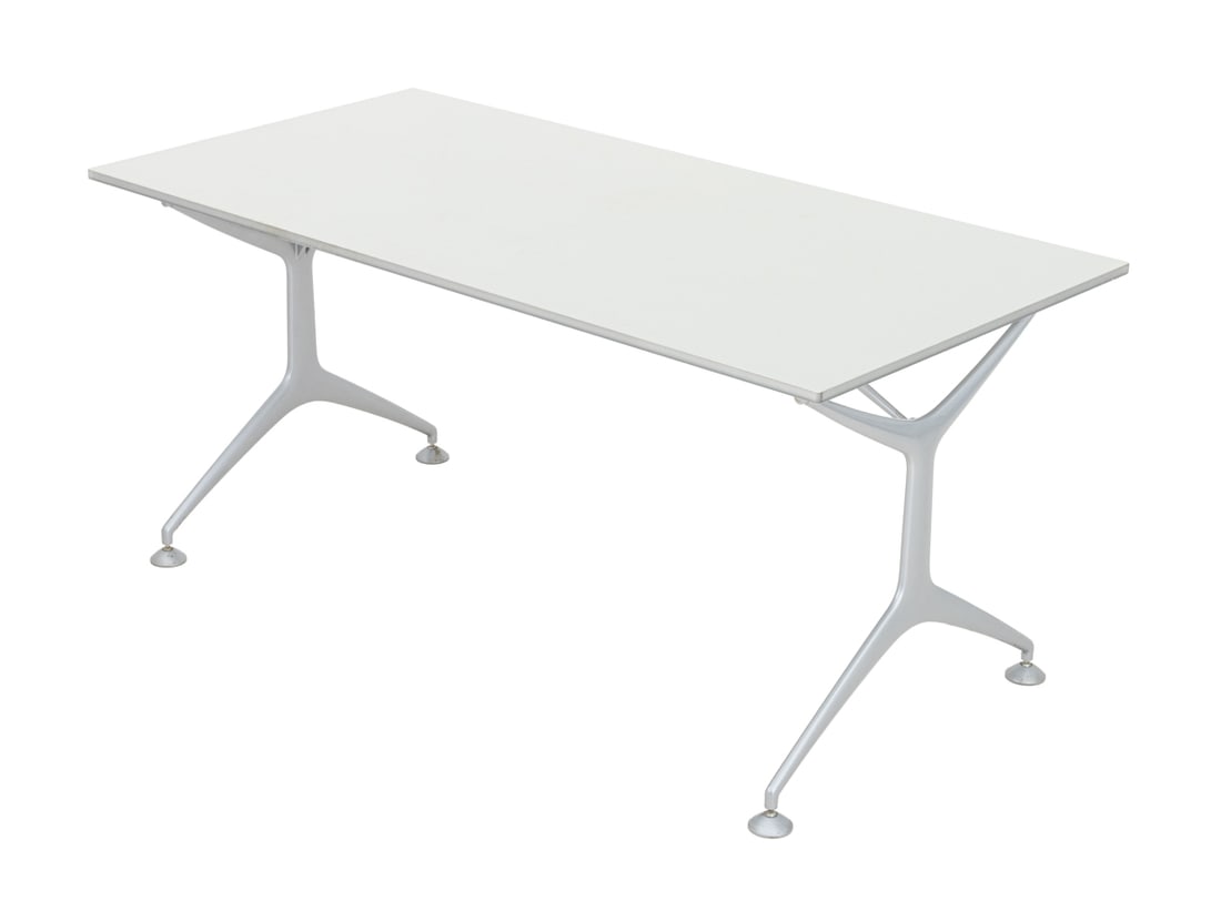Alberto Meda for Alias "Frame Table 190F": Alberto Meda for Alias "Frame Table 190F", folding table in polished and lacquered die cast aluminum. 29" H x 63" W x 31.5" D. Provenance: From a Vintage Collection of Italian Designer Furniture Sampl